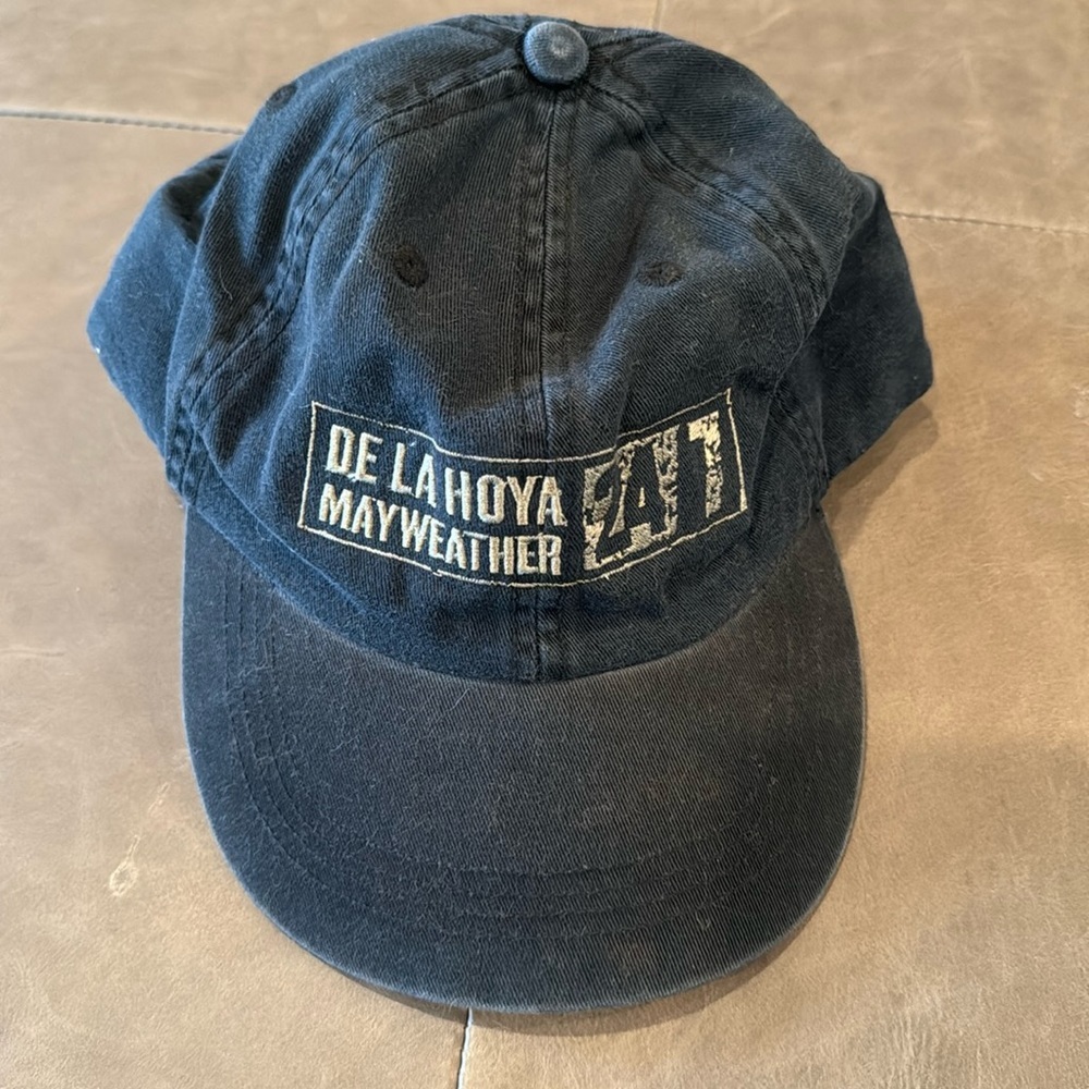 Rare 2007 HBO Boxing Navy De La Hoya Mayweather 24/7 Hat OS